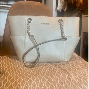 Calvin Klein Leather Tote
